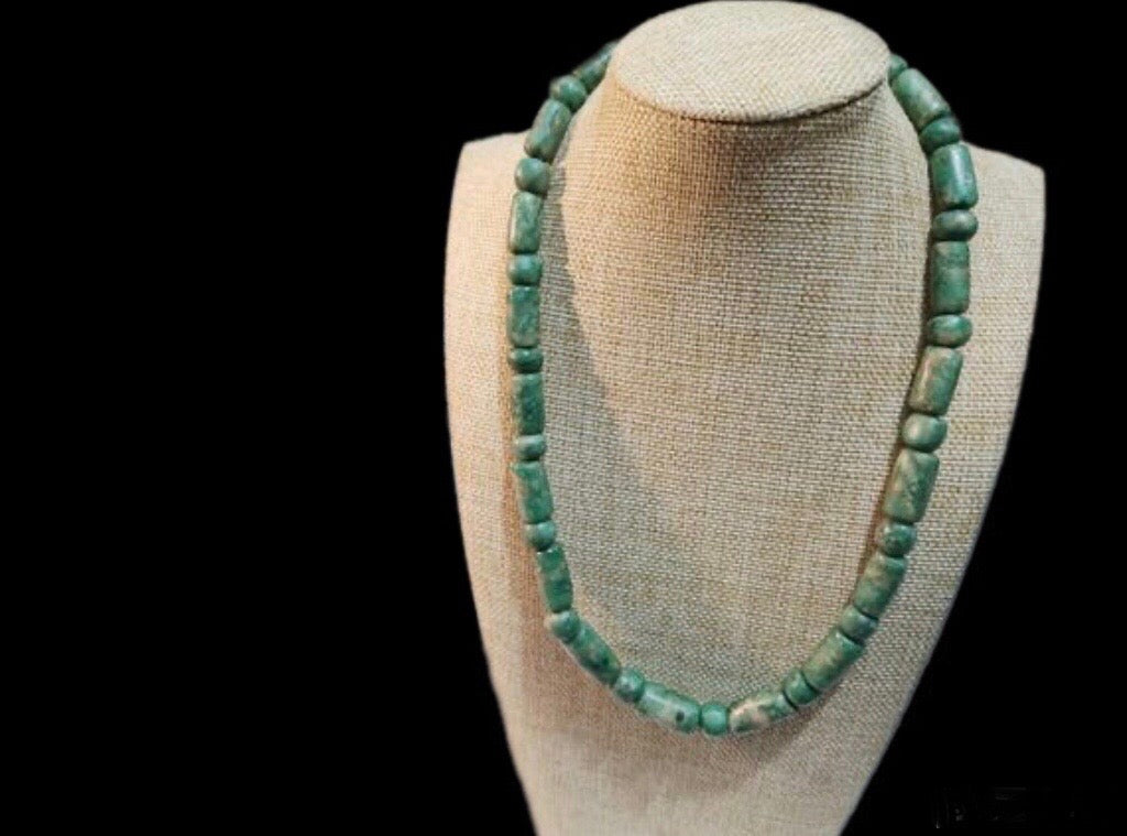 Guatemalan Jade Beads Necklace - Guatemalan Jadeite, Guatemalita Jewelry Precolombian style