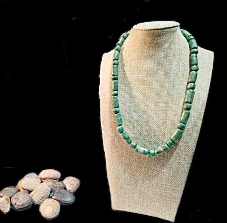 Guatemalan Jade Beads Necklace - Guatemalan Jadeite, Guatemalita Jewelry Precolombian style