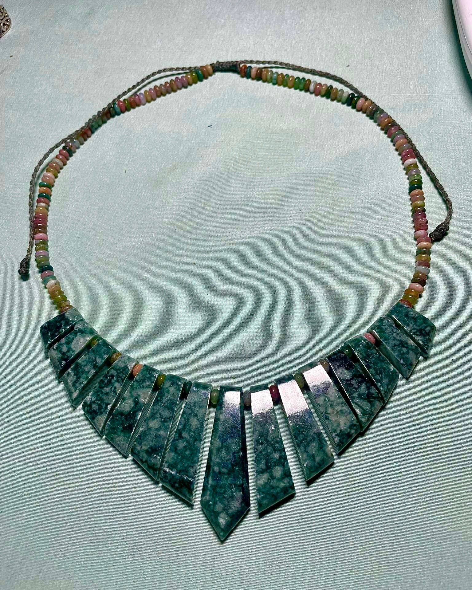 Jaguar Jade neckace - Guatemalan jade jewelry- Mayan precolombian  style 