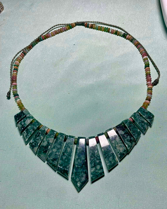 Jaguar Jade neckace - Guatemalan jade jewelry- Mayan precolombian  style 