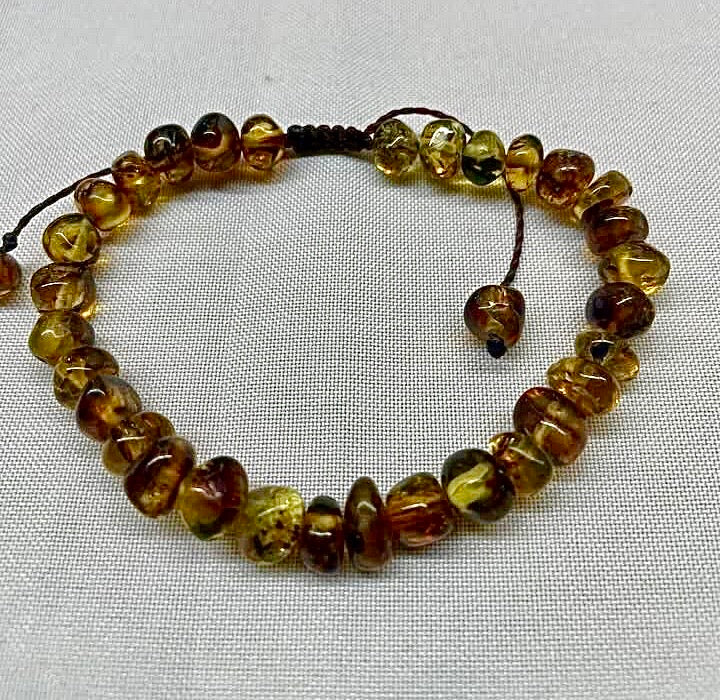 Bracelet en perles d'ambre mexicaines authentiques du Chiapas - Bijoux Maya III