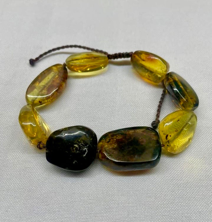 Genuine Mexican Amber beads bracelet from Chiapas- Mayan Jewelry