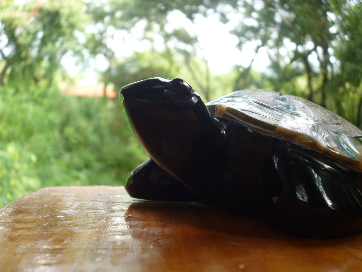 Copa de Obsidiana Mexicana | Piedra Volcánica Tallada a Mano | 10x7cm | Purificación y Sanación | Teotihuacán