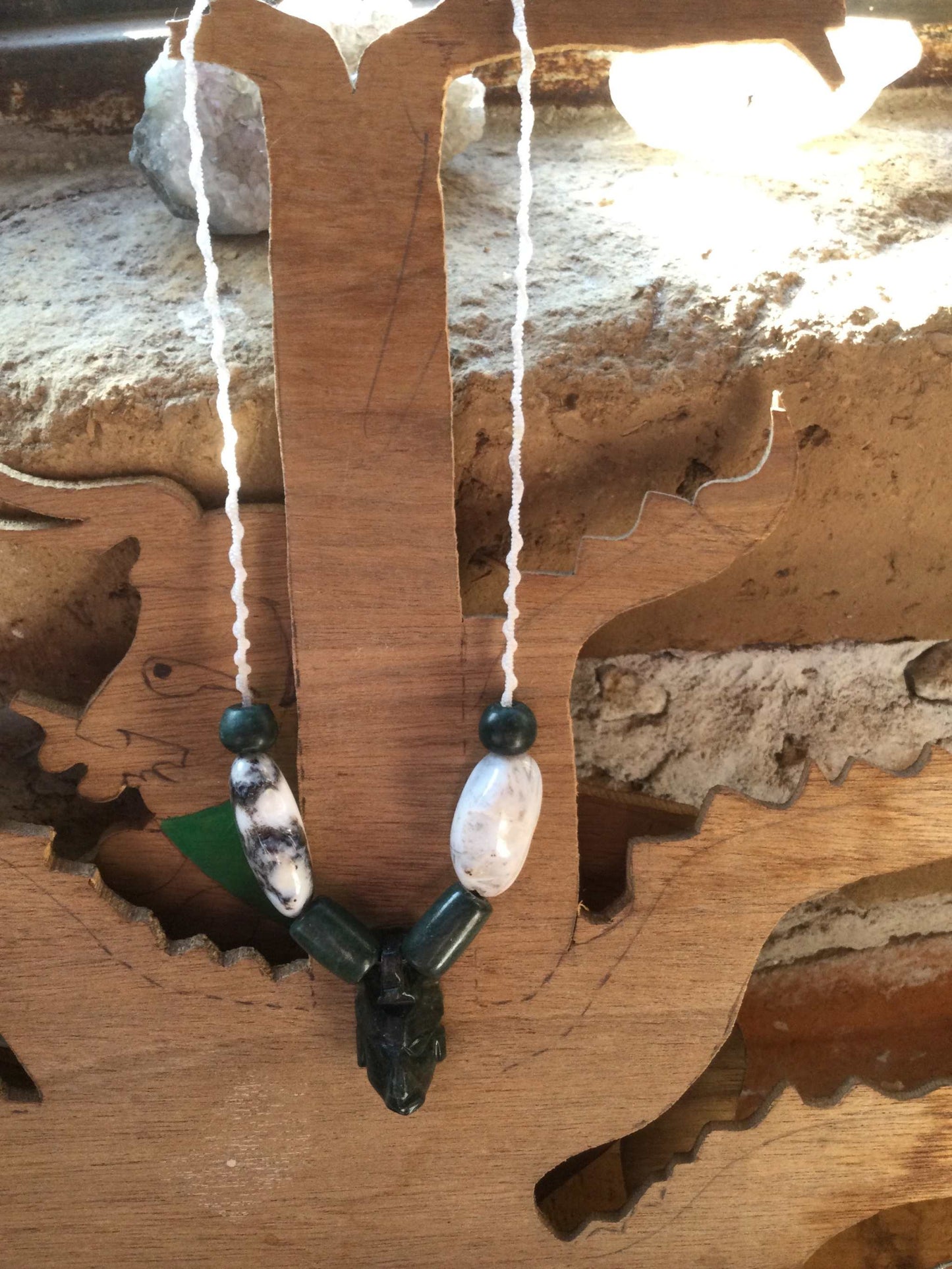 white agate necklace