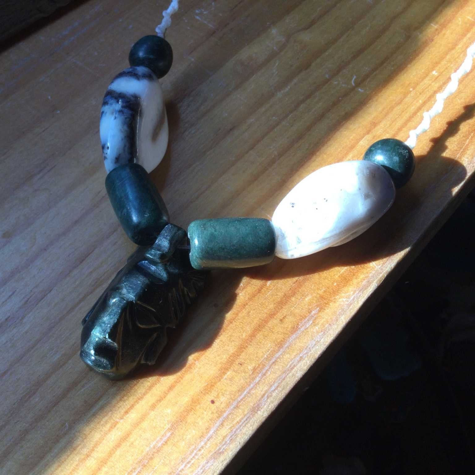 white agate necklace