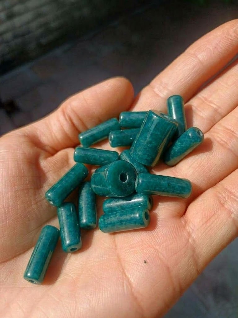 Princess Guatemalan Jade Tube Beads | 2 × 35mm or 4 × 20mm - 8mm diameter | Jewelry Making Supplies