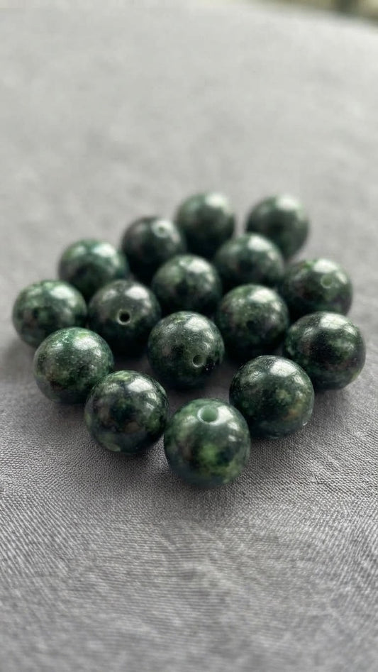 Jaguar Guatemalan Jade Beads 8mm diameter | Authentic Jade | Mayan Jewelry Making Supplies