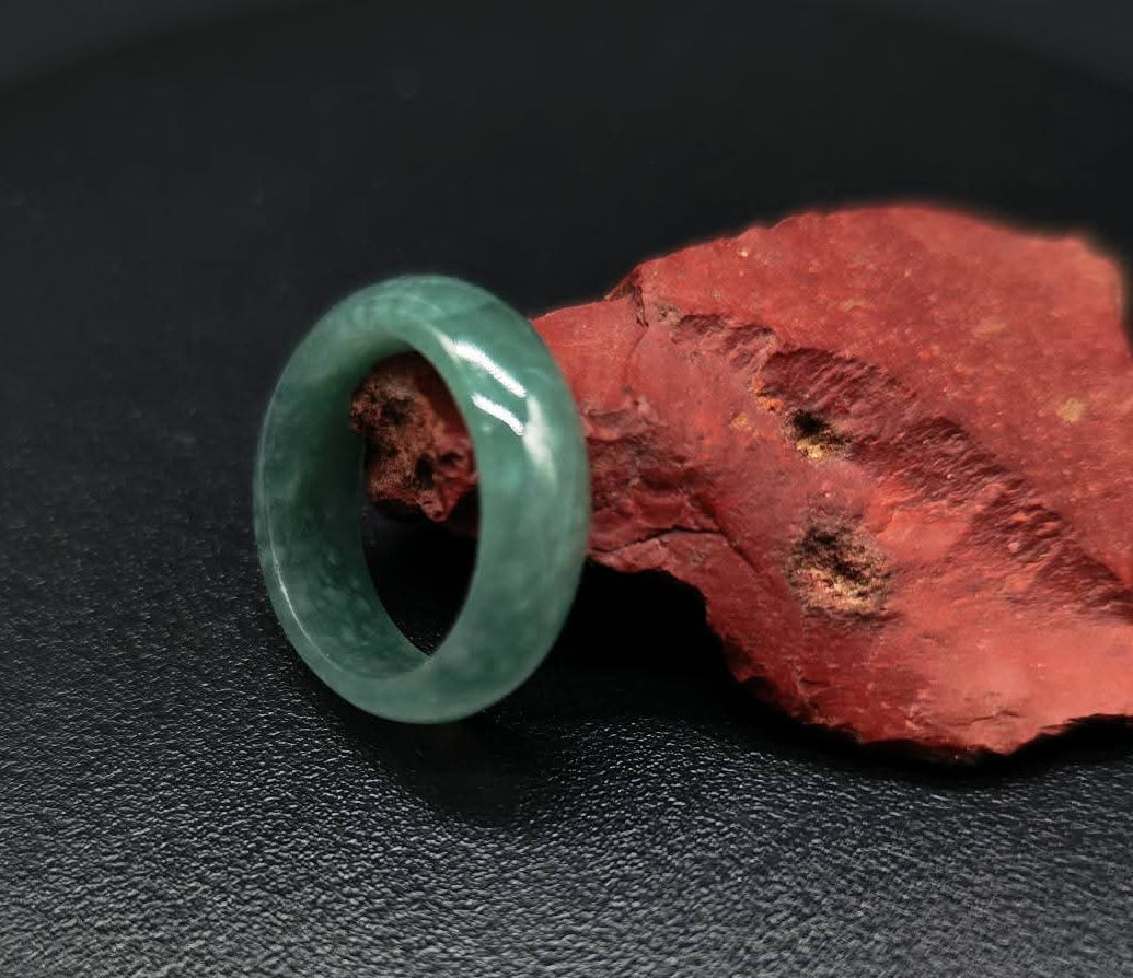 Guatemalan Jade Ring | Sizes 5-13 | White, Light Green & Dark Green | Mayan Sacred Stone