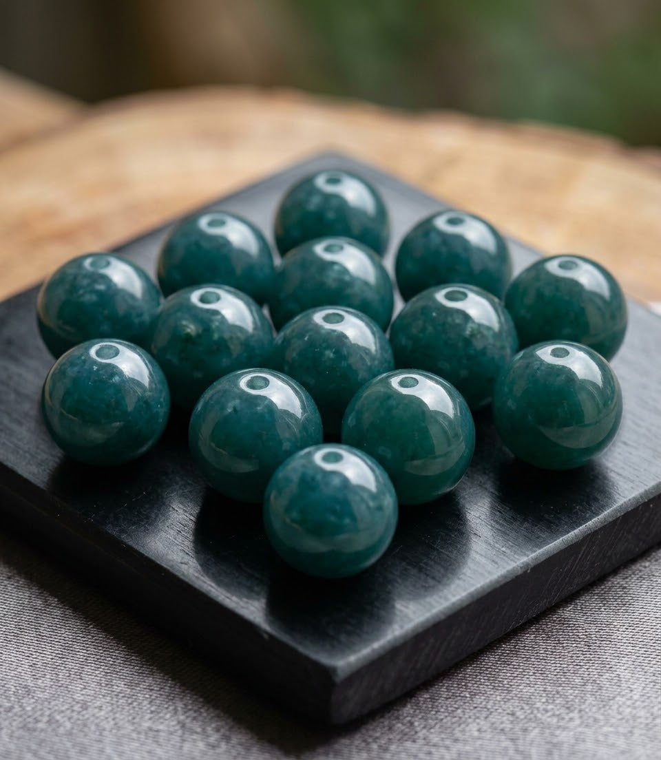 Azul Princess Guatemalan Jade Beads | Premium quality 10mm diameter | Jewelry Making Supplies