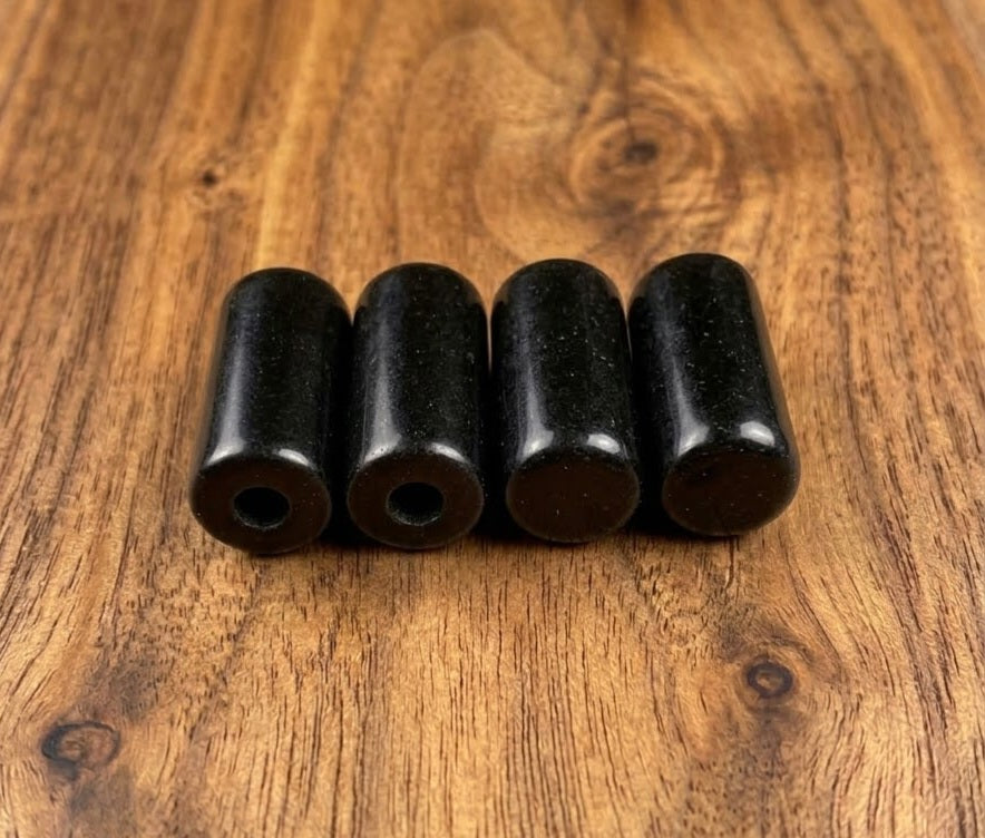Guatemalan Black Jade Tube Beads | Premium Quality | x2 ×4 | 20mm | 10mm diameter | Jewelry Making Supplies