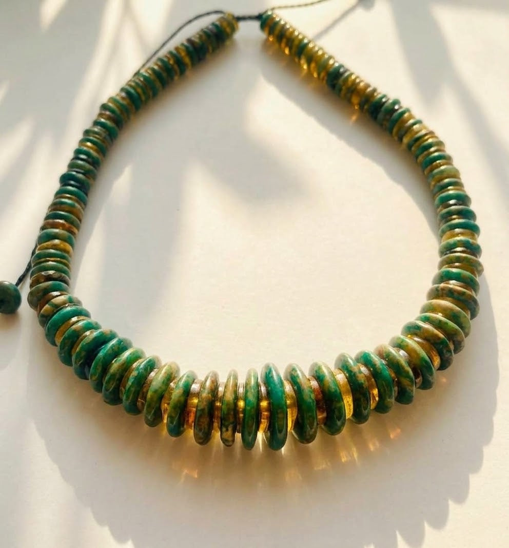 Guatemalita Jade & Mexican Amber Necklace | Chiapas Amber with Insect | Mayan Artisan Jewelry