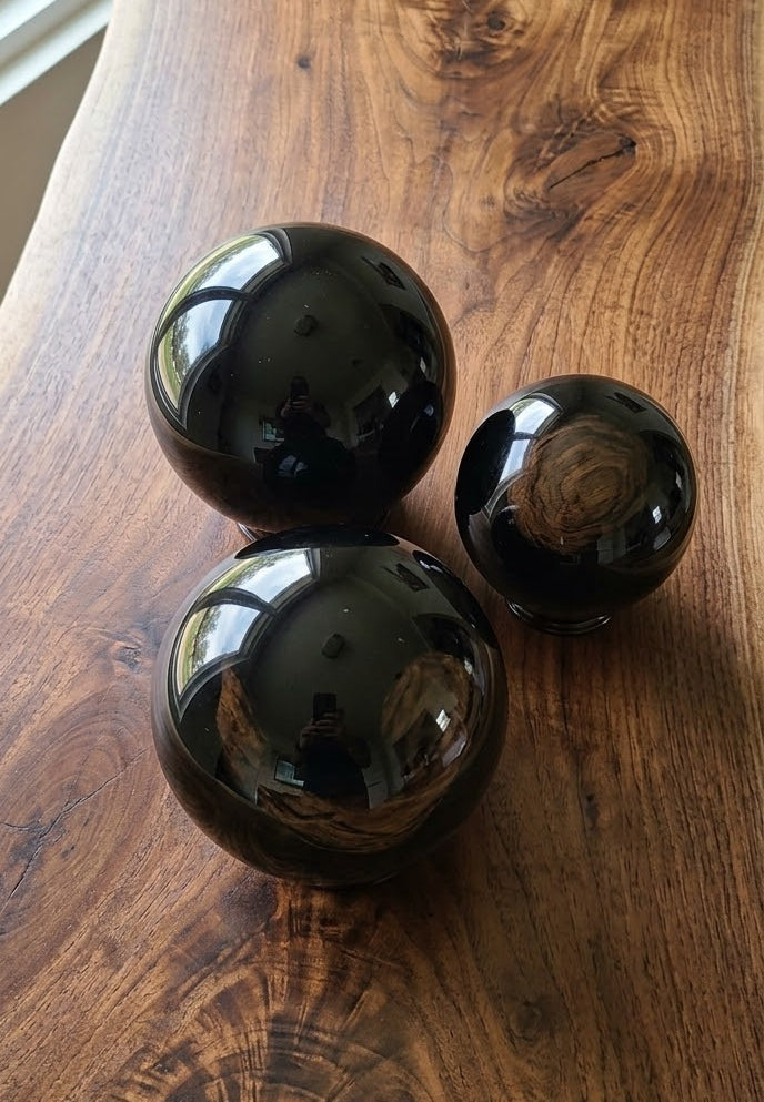 Black Obsidian Sphere | Teotihuacan, Mexico | Various Sizes