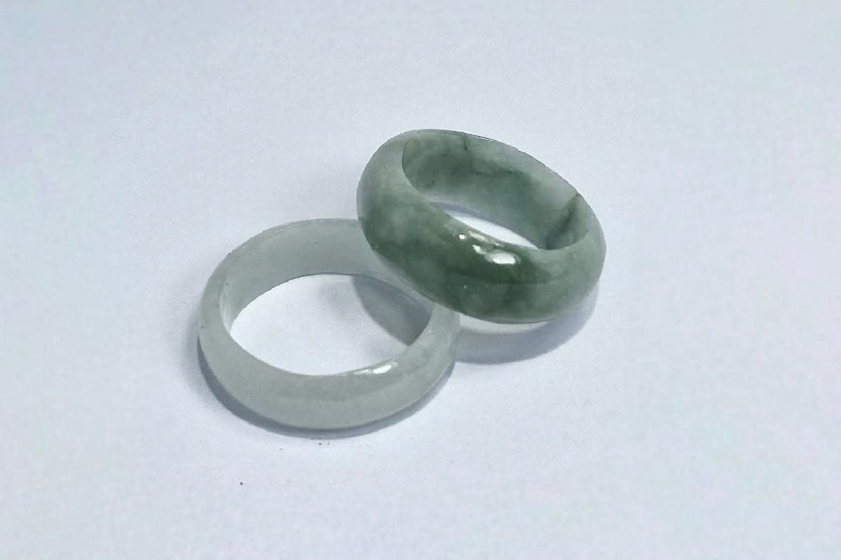 Guatemalan Jade Ring | Sizes 5-13 | White, Light Green & Dark Green | Mayan Sacred Stone