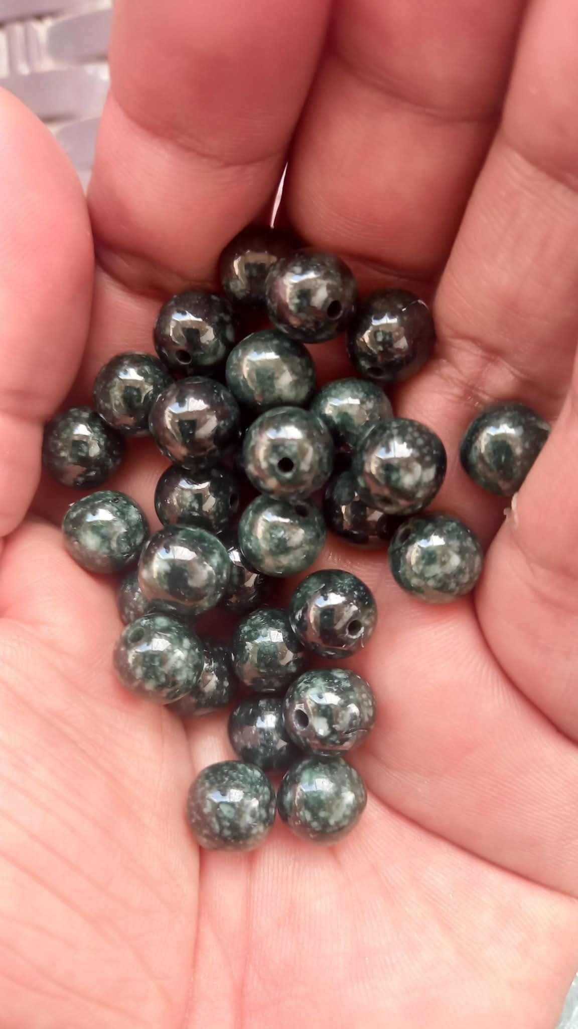 Jaguar Guatemalan Jade Beads 8mm diameter | Authentic Jade | Mayan Jewelry Making Supplies