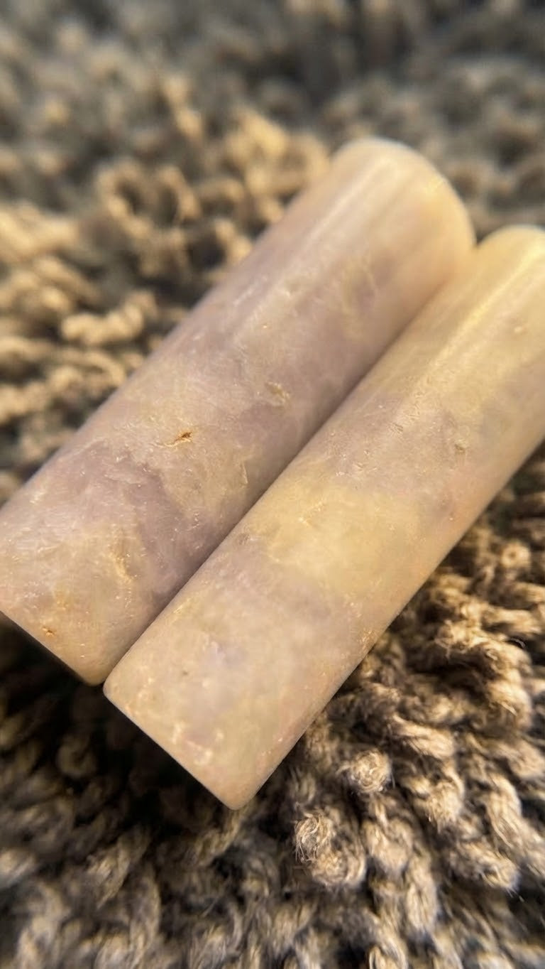 Lila Jade Tube Beads | 45mm | Authentic Guatemalan Jade | Mayan Jewelry Making Supplies