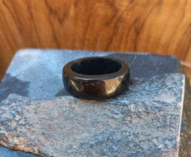 Black Guatemalan Jade Ring | Sizes 5-13 | Mayan Sacred Stone Jewelry