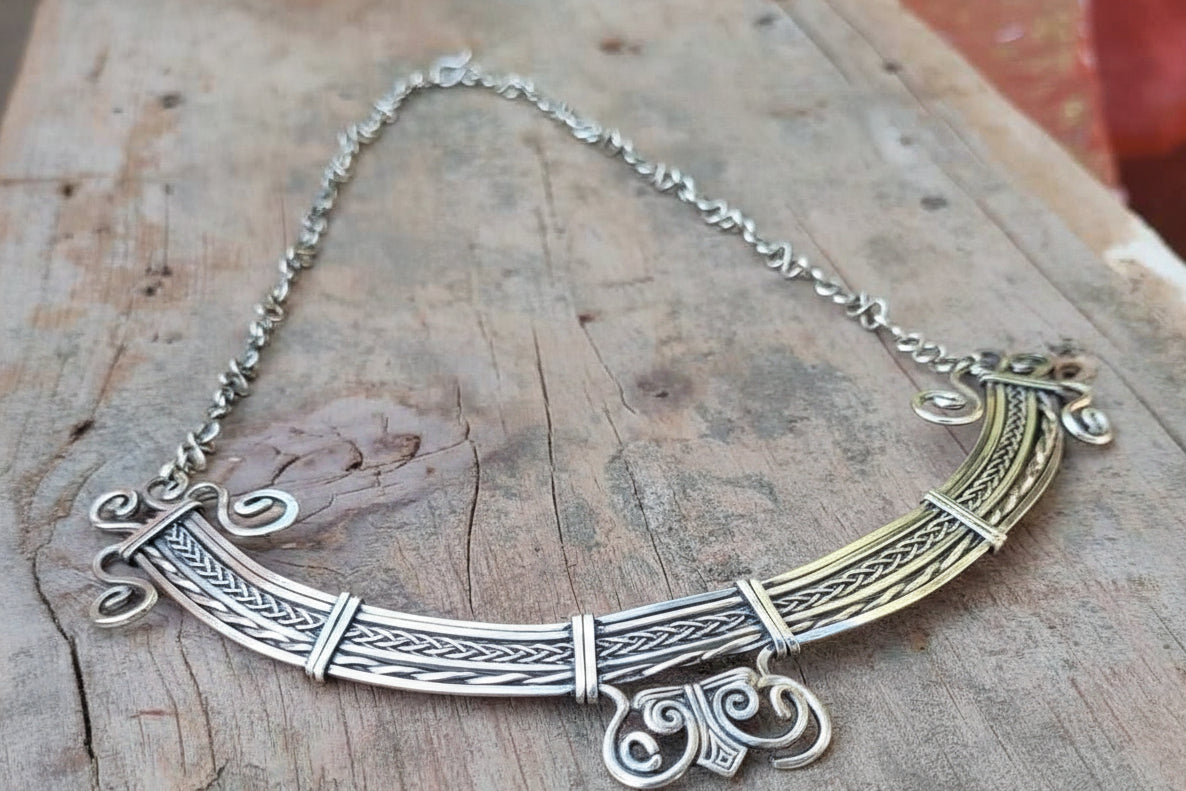 Mexican Obsidian & Moonstone necklace - Alpaca Wire jewelry- Bohemian style Pendant