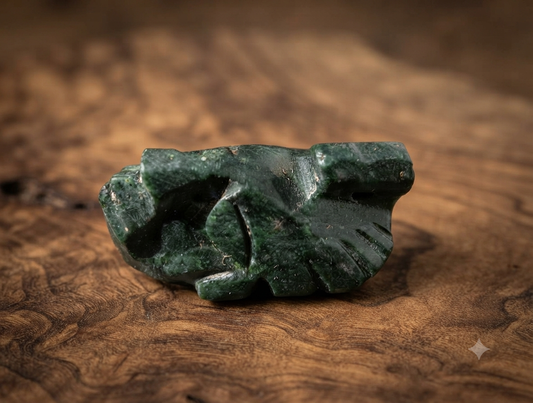 Pakal Mask Face Pendant | Guatemalan Jade Style Serpentine | Mayan Jewelry Supplies