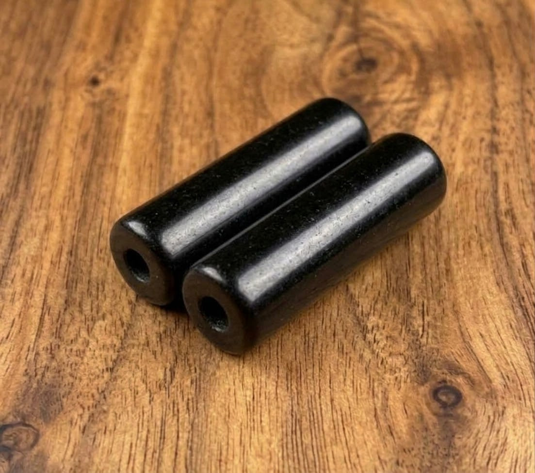 Guatemalan Black Jade Tube Beads | Premium Quality | x2 ×4 | 35mm or 40mm | 10mm diameter | Jewelry Making Supplies