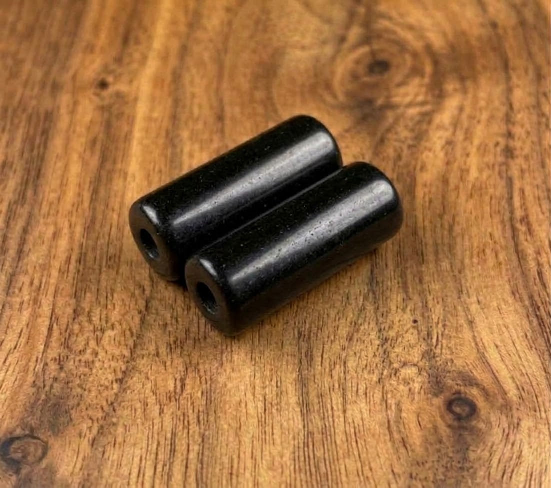 Guatemalan Black Jade Tube Beads | Premium Quality | x2 ×4 | 35mm or 40mm | 10mm diameter | Jewelry Making Supplies