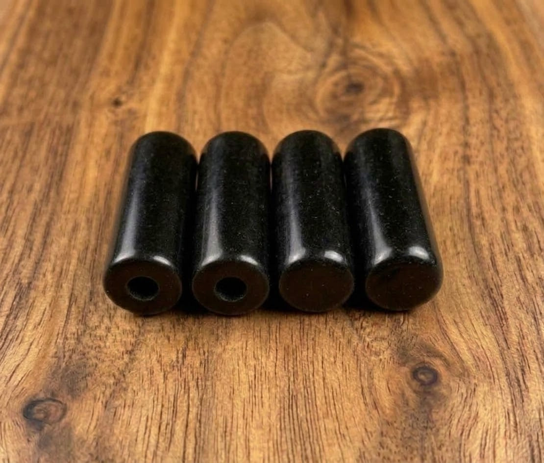 Guatemalan Black Jade Tube Beads | Premium Quality | x2 ×4 | 35mm or 40mm | 10mm diameter | Jewelry Making Supplies