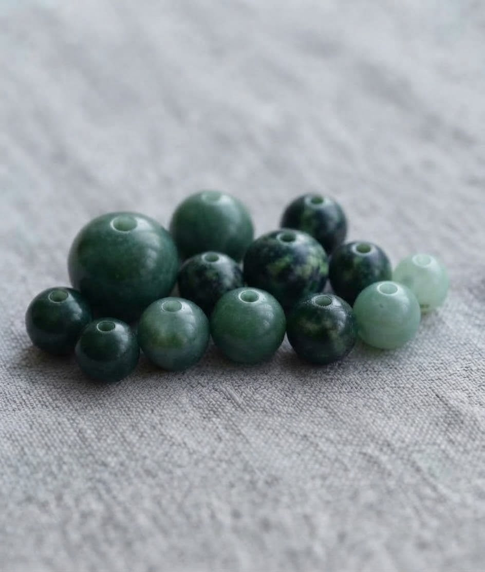 Princess Guatemalan Jade Beads | 5mm diameter | Jewelry Making Supplies