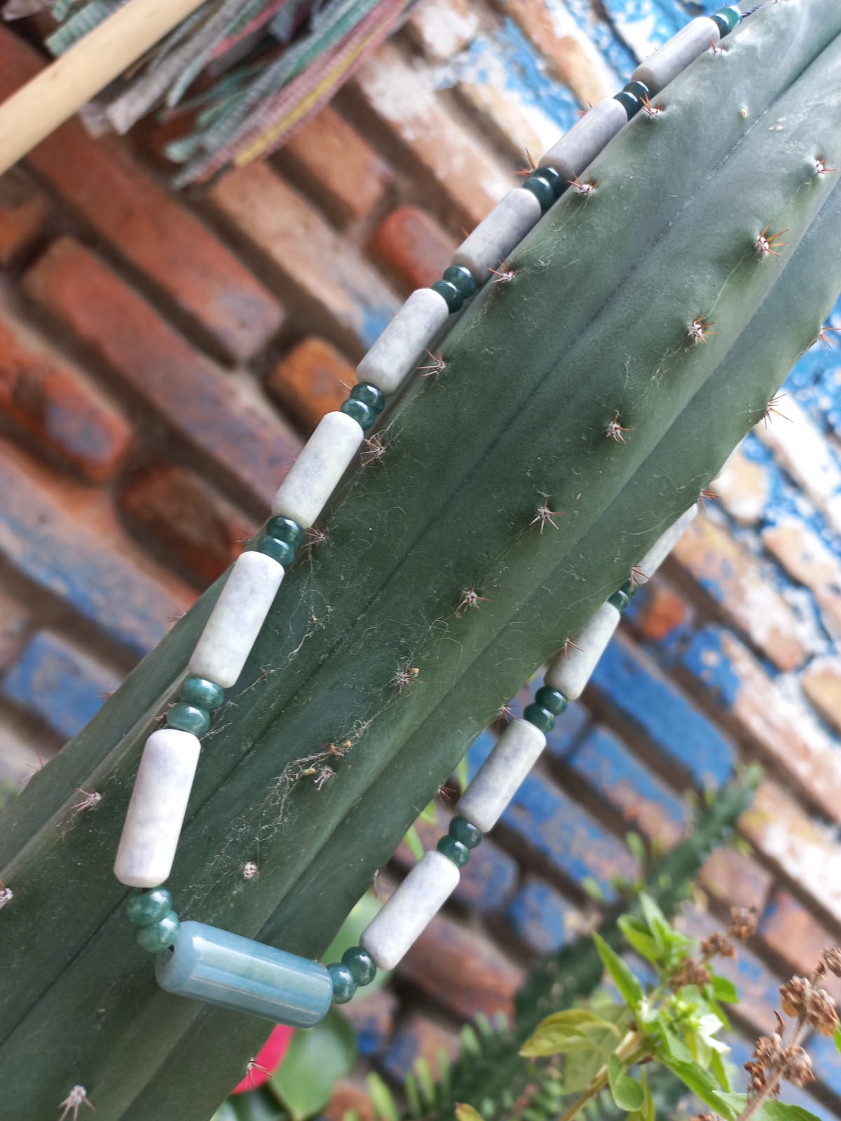 Lila Guatemalan Jade Tube Beads x2 | 35mm - 8mm diameter | Authentic Jade | Mayan Jewelry Making Supplies