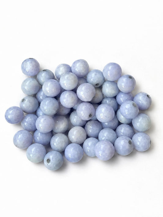 Lila Guatemalan Jade Beads 8mm diameter | Authentic Jade | Mayan Jewelry Making Supplies