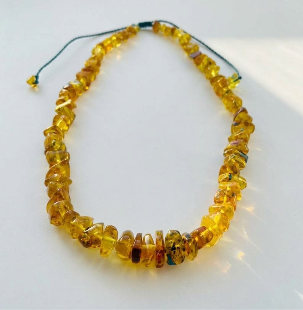 Mexican Amber Necklace | Genuine Chiapas Amber | Handcrafted Mayan Artisan Jewelry