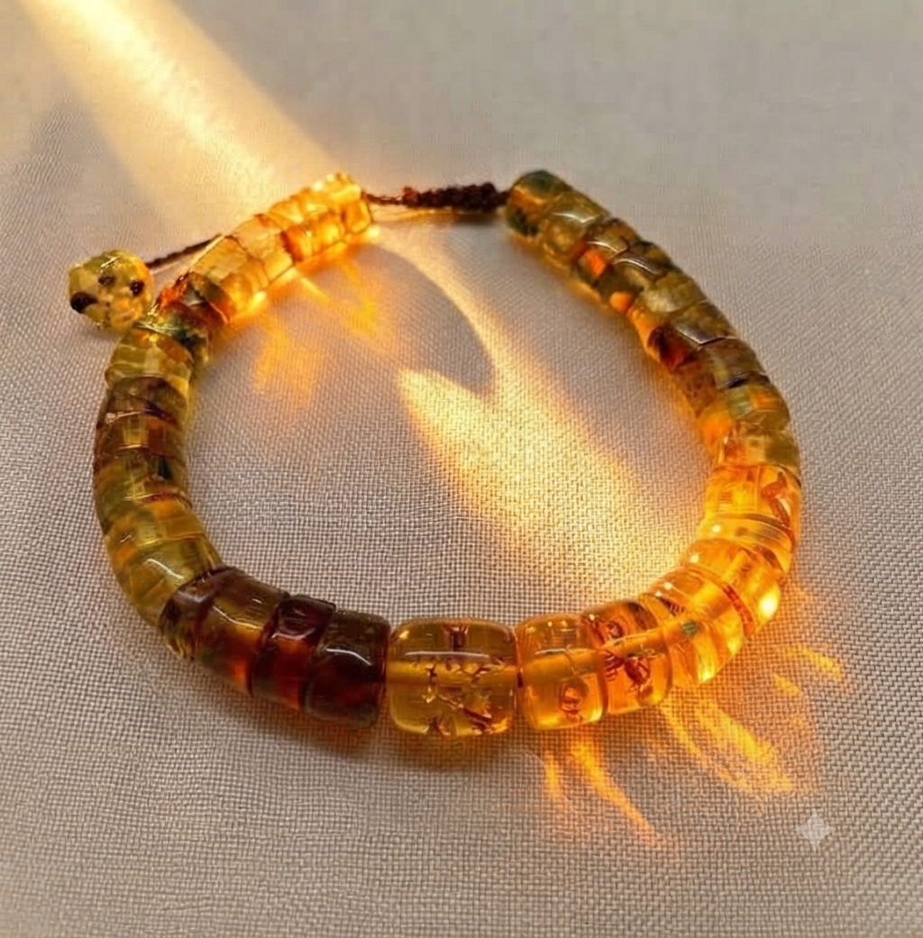 Mexican Amber Beads Bracelet IV | Chiapas Amber | Handcrafted Mayan Jewelry