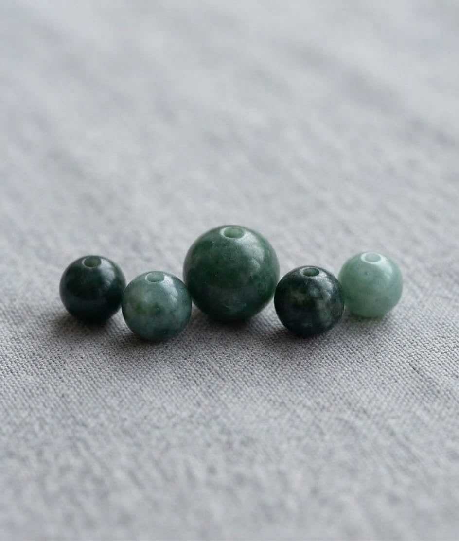 Princess Guatemalan Jade Beads | 5mm diameter | Jewelry Making Supplies