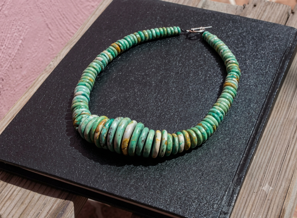 Guatemalita Jade Choker Necklace | Graduated Disks | Rare Guatemalan Jadeite | Mayan Artisan Jewelry
