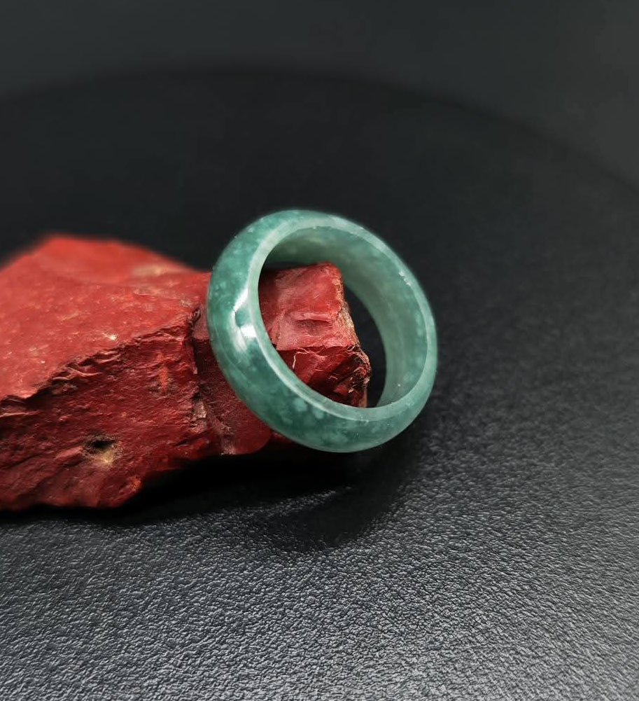 Guatemalan Jade Ring | Sizes 5-13 | White, Light Green & Dark Green | Mayan Sacred Stone