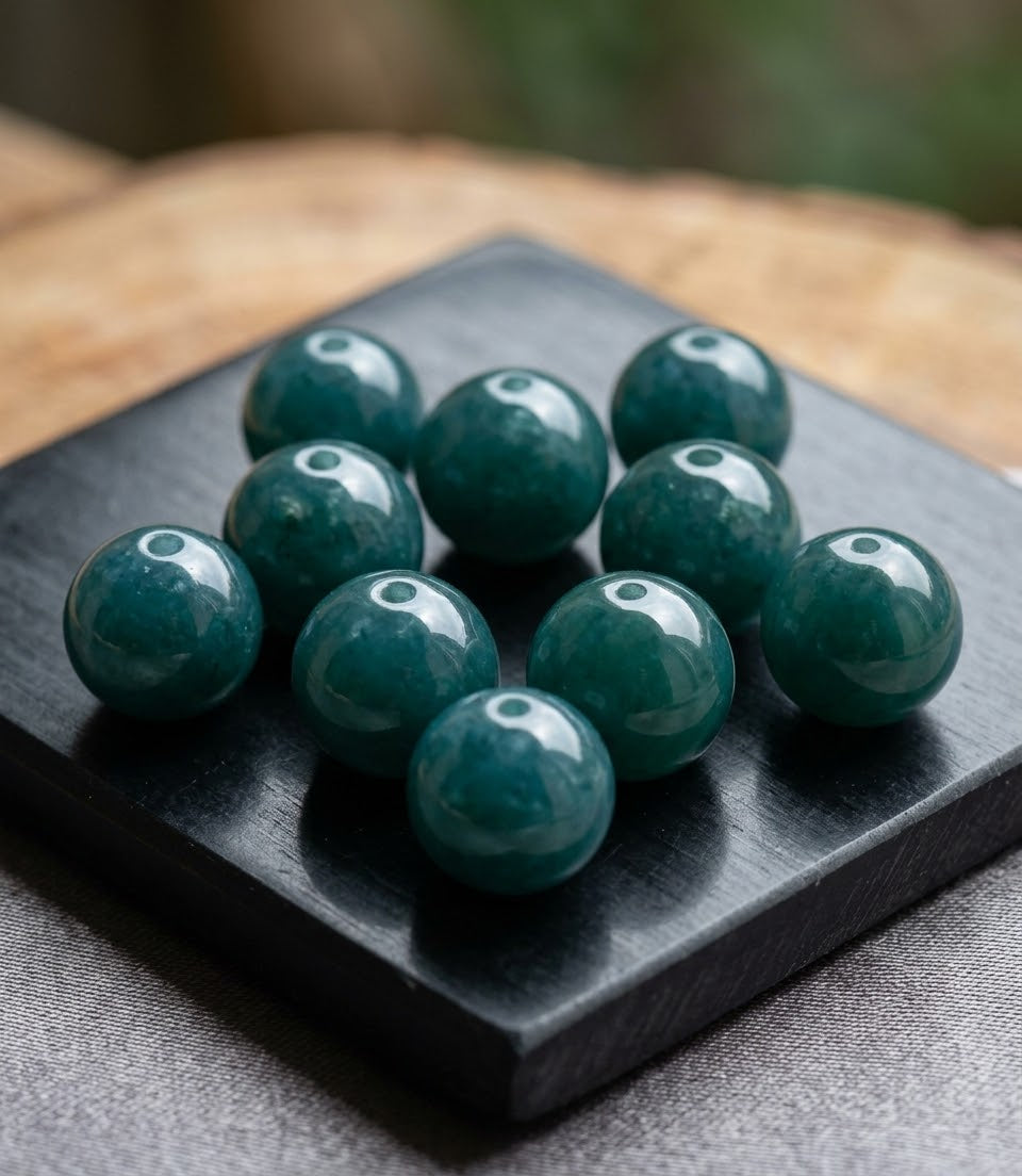 Azul Princess Guatemalan Jade Beads | Premium quality 10mm diameter | Jewelry Making Supplies