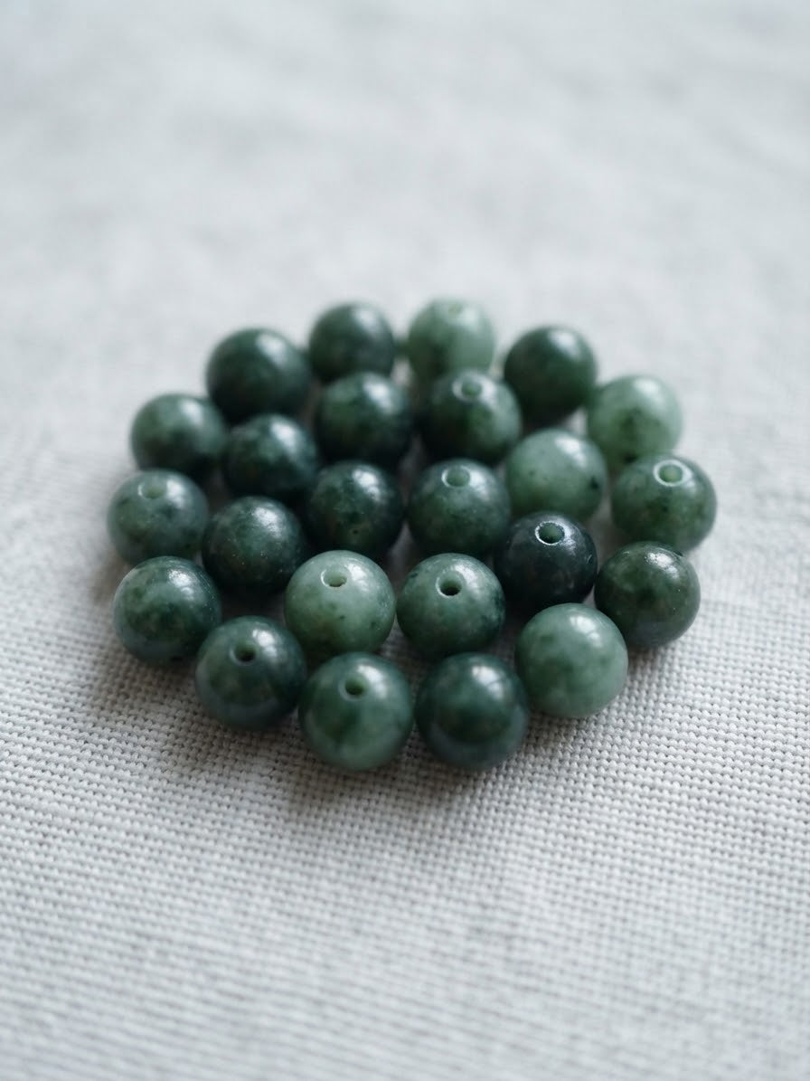 Princess Guatemalan Jade Beads | 5mm diameter | Jewelry Making Supplies