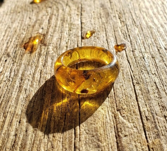 Mexican Amber Ring | Handcrafted Artisan Jewelry