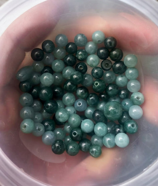 Princess Guatemalan Jade Beads | 8mm diameter | Jewelry Making Supplies