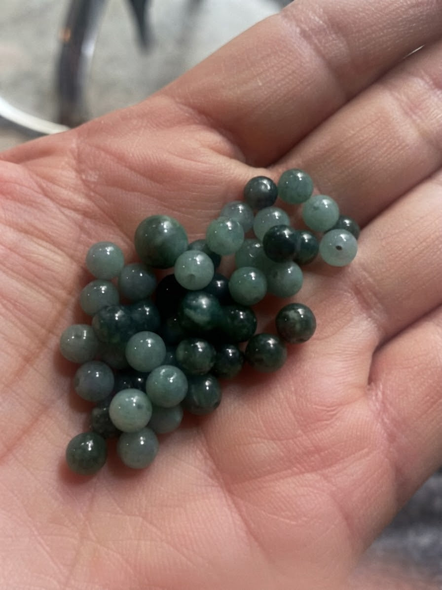 Princess Guatemalan Jade Beads | 5mm diameter | Jewelry Making Supplies