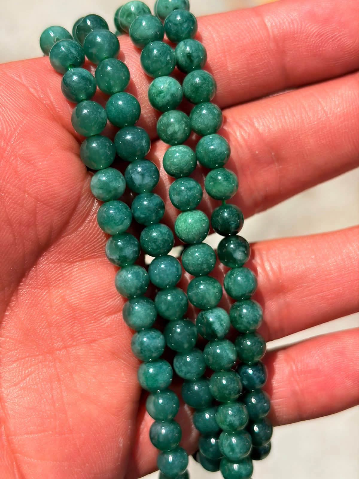 Premium Guatemalan Jade Beads | 10mm | 40cm Strand or Single Beads | Jewelry Making Supplies