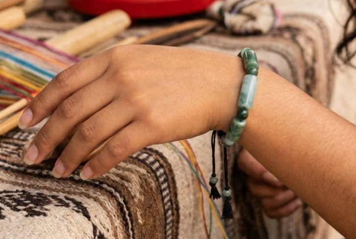 Guatemalan Jade Bracelet | Artisanal Craftsmanship | Mayan Jewelry
