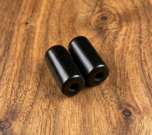 Guatemalan Black Jade Tube Beads | Premium Quality | x2 ×4 | 20mm | 10mm diameter | Jewelry Making Supplies
