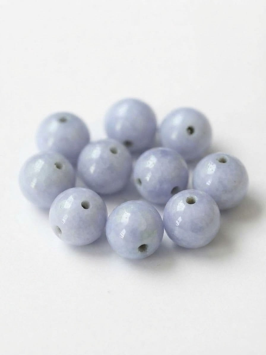 Lila Guatemalan Jade Beads 5mm diameter | Authentic Jade | Mayan Jewelry Making Supplies