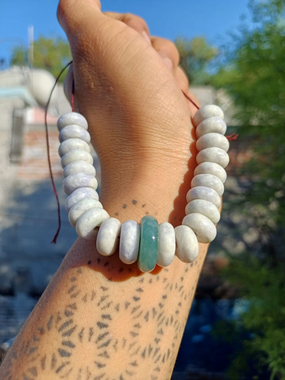 Lila Guatemalan Jade Tube Beads x2 | 35mm - 8mm diameter | Authentic Jade | Mayan Jewelry Making Supplies